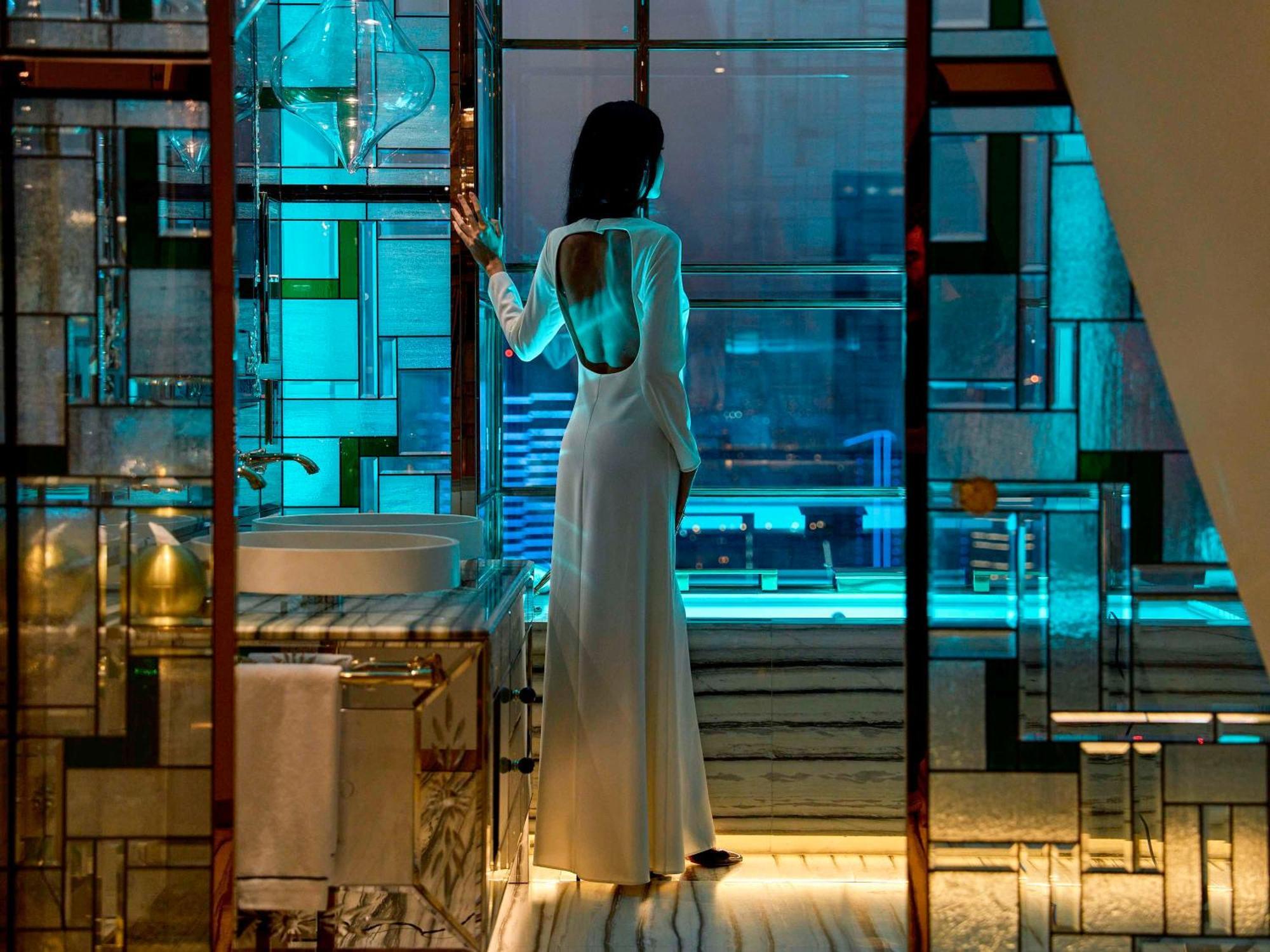 فندق Fairmont Doha Lusail المظهر الخارجي الصورة The interior of the hotel